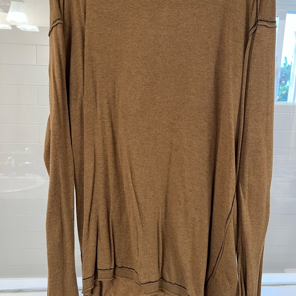 Agave Brown Knit Long Sleeve Top